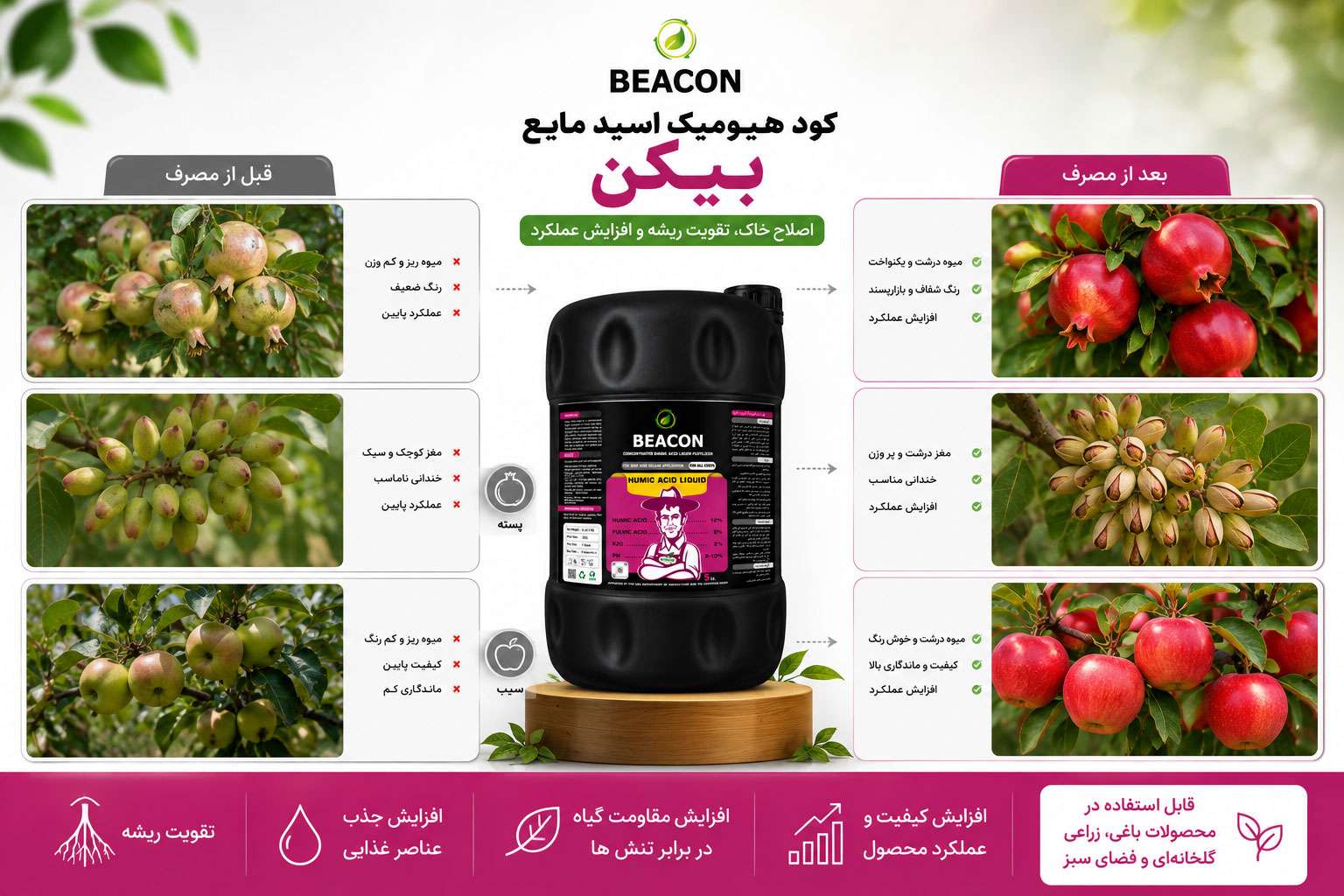 هیومیک اسید مایع بیکن