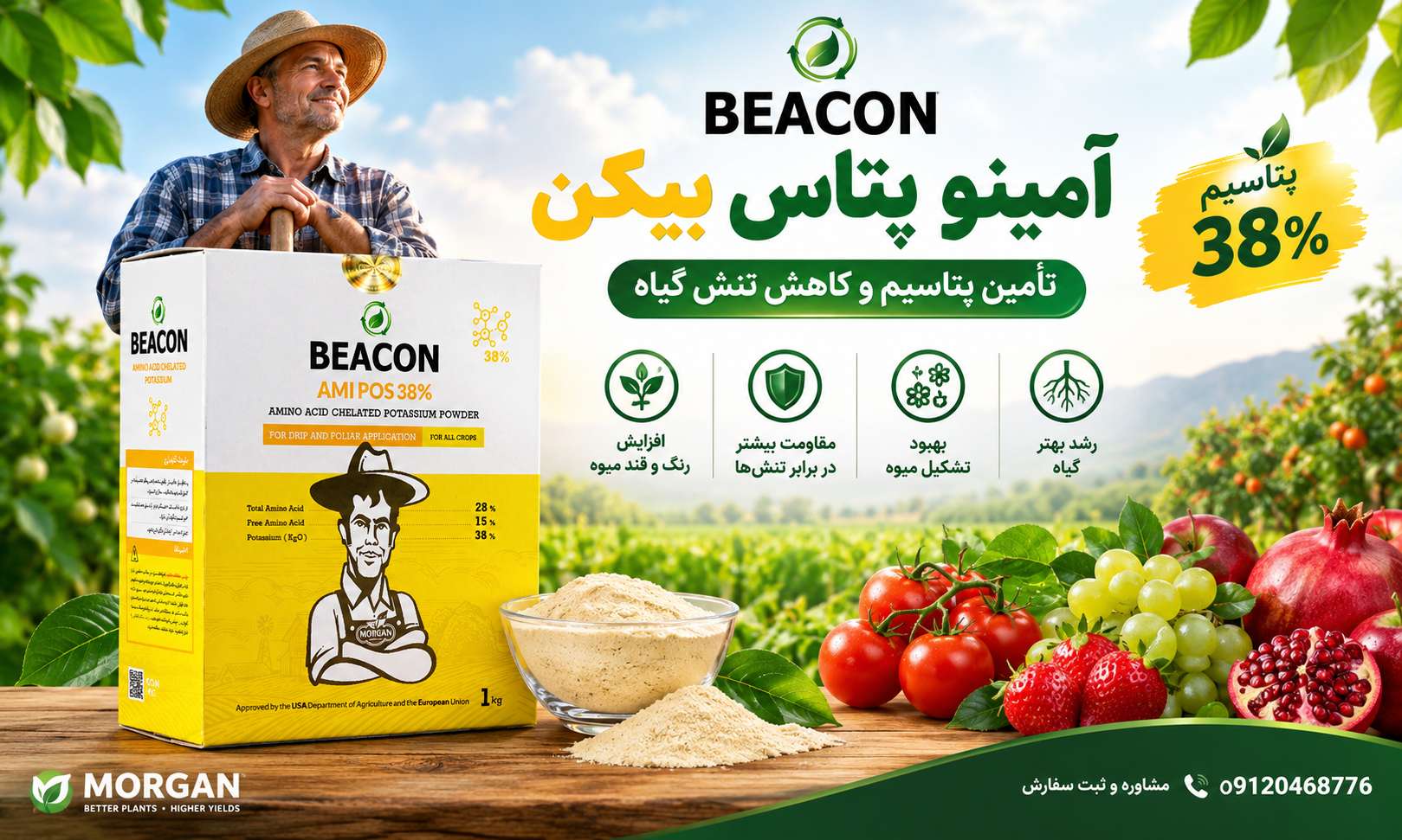 کود آمینو پتاس بیکن مورگان